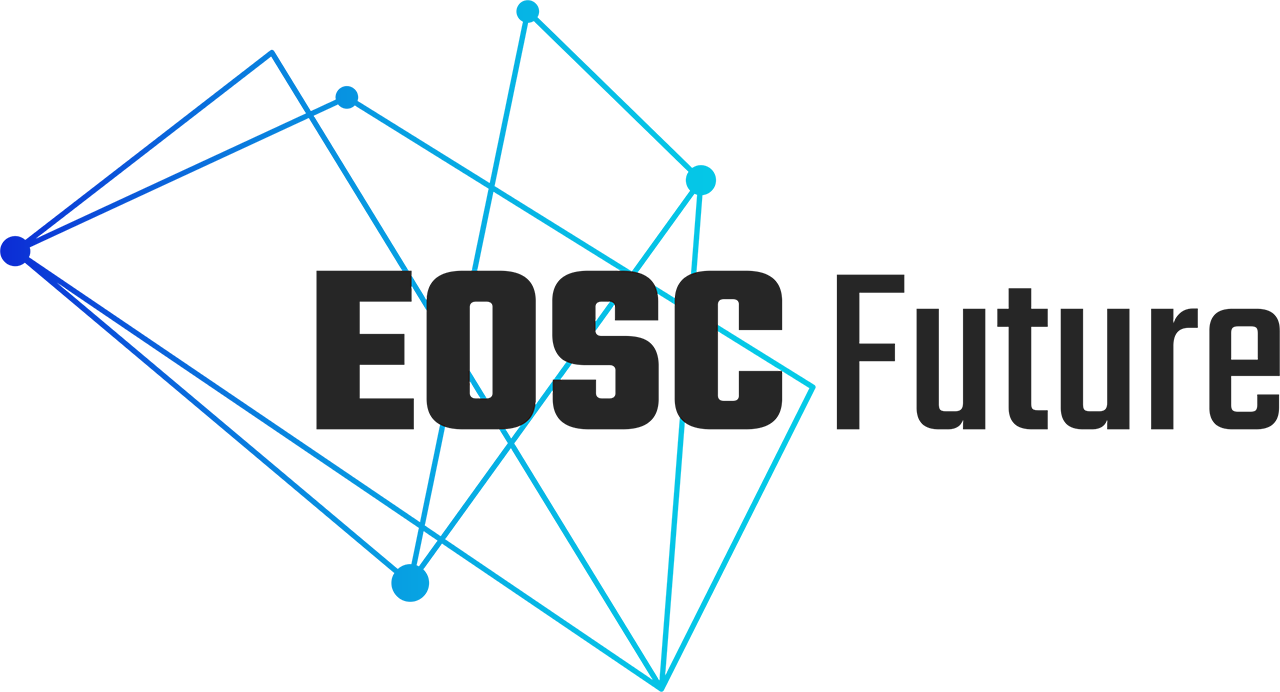 The logo of the EOSC Future Horizon 20 20 project